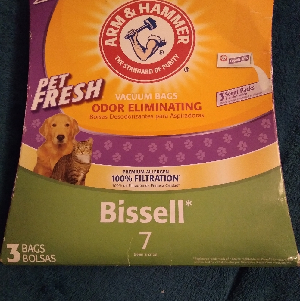 🌻5/10 New Bissell 7 Pet Fresh Pack of 3 Bags Odor Eliminating Vacuum Bags